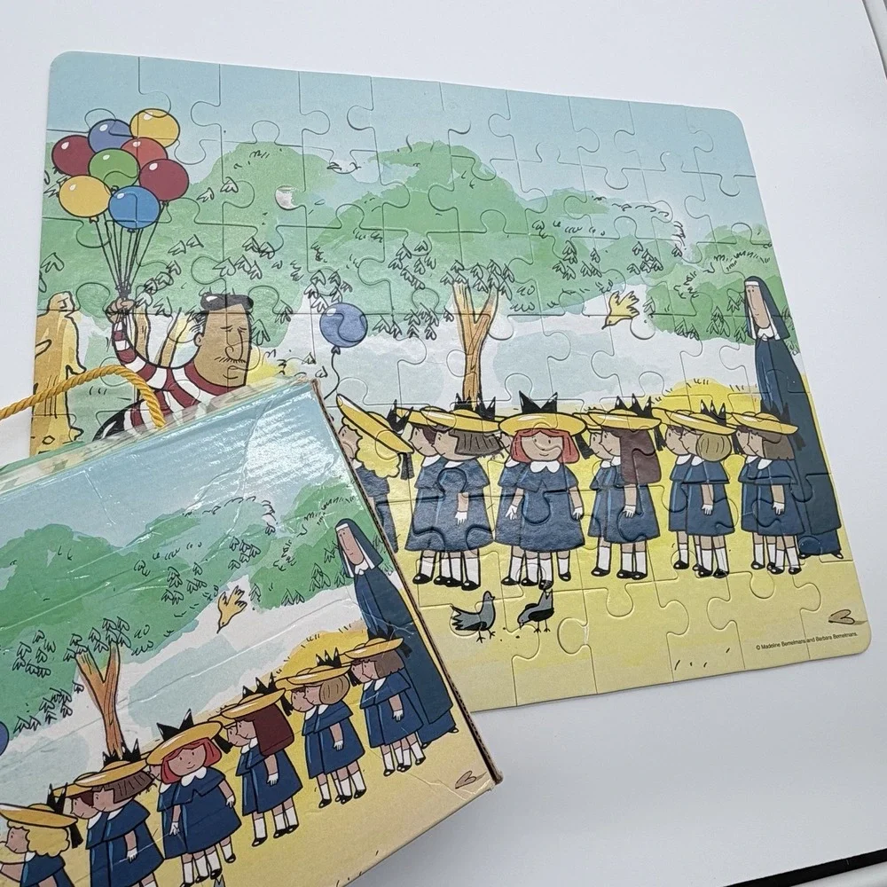 Vintage Complete 1996 Mudpuppy Press Madeline 70 Piece Jigsaw Puzzle Multicolor